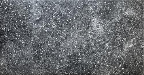 DECCART Wand-Paneele in Betonoptik Deckenpaneele Wandverkleidung Deckenverkleidung mit Beton-Imitat Wandplatten in Grau aus Polystyrol - 100x50 cm - Beton Dunkelgrau Schwarz - 16 Stück (8 m²)