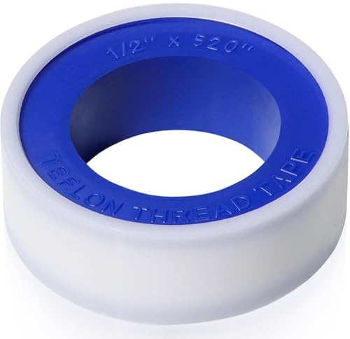 Teflon Tape,PTFE Plumbers Tape,for Sealing,Plumbing,Sealant,Thread Seal for Shower Head,Water Pipe,Prevent Leakage,(1 Roll,1/2 Inch X 520 Inches).