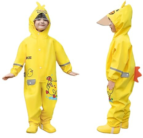 Générique Manteau de Pluie Enfant, Vêtements de Pluie pour Filles imperméable Poncho Contre la Pluie Confort Mode idéal pour Tous Les Jours et Sortie