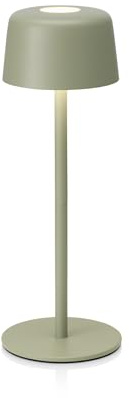 Auraglow Rechargeable Table Lamp - Portable Cordless Battery Powered Touch Lamp with 3 Brightness Levels, Dimmable LED for Bedroom, Desk, Living Room, Hallway, Lounge, Garden & Patio (Green, 1 Pack)