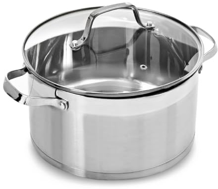 Blackmoor 24cm Stainless Steel Stockpot with Lid/High Grade, PFAS-Free, Suitable for All Hob Types Including Induction and Oven Cooking/Pro Range 65229