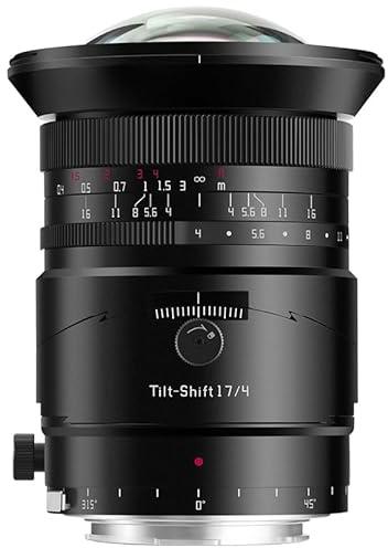 TTARTISAN 17 mm F4 ASPH Full Format Tilt-Shift Obiettivo L Mount, ultra ampio Tilt Shift con campo visivo a 104°, messa a fuoco manuale, cerchio a livello medio, compatibile con fotocamere con