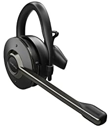 Jabra Engage 55 schnurloses Convertible-Ersatz-Headset – Mikrofon mit Geräuschunterdrückung, Gehörschutz – Schwarz