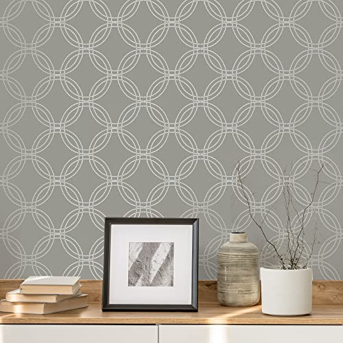 Superfresco Easy Serpentine Geometric Grey Wallpaper | Paste the Wall | Blue Geometric | Eco-Friendly