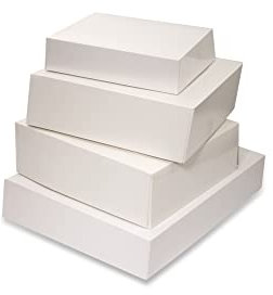 lepetitmitron - Lot de 50 Boîtes à gâteaux hauteur 8cm (32x32x8)