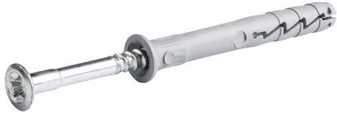Rawl FX-N-L Nylon Hammer in Fixing with Countersunk Head Screw 8mm 80mm Pack of 100