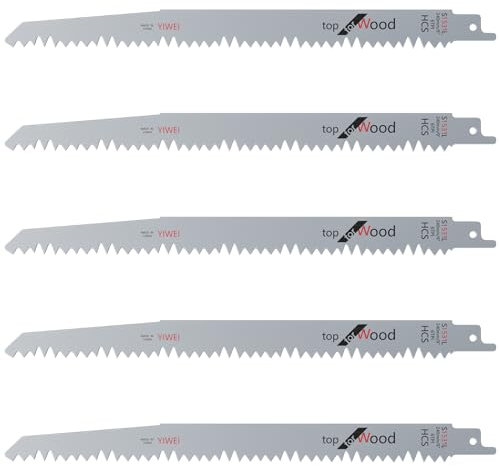 Relota 5 Piezas Hojas para Sierra Alternativa, Hojas de Sierra Sable Para Metal, Accesorio de Sierra de Sable de Acero, Hojas de Sierra Recíproca, para Corte de Madera y Metales Finos Rápidos