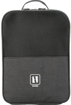 Schuhbeutel Reise, Wasserdicht Schuhtasche, Staubdicht Schuhtaschen, Tragbare Schuhsack, schuhkoffer Reise für mehrere Schuhe, reiseorganizer Schuhe, schuhkoffer Reise für mehrere Schuhe (Schwarz)
