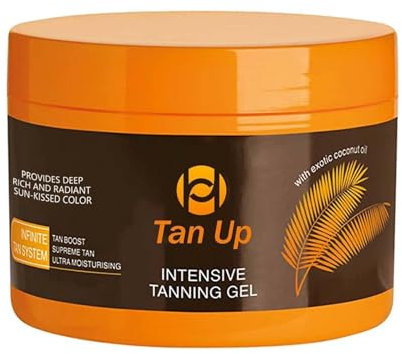 Intensive Tanning Gel - Crema abbronzante marrone brillante efficace in lettini e all'aperto, raggiungere un abbronzatura naturale con ingredienti naturali in spiaggia di vacanza