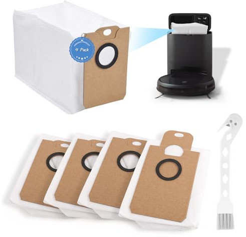 RongZy 4Pcs Sacchetti per la Polvere per Conga 8290 / Conga 2499 Sacchetti per la Polvere di Ricambio per Conga 7490 Immortal Home/Conga 2299 Robot Aspirapolvere Accessori