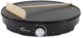 LITTLE BALANCE 8757 Happy Panqueques, Creperas eléctricas, Panqueques, Panqueques, Almohadillas de termostato, Sin PFAS, 1200 W, Negro
