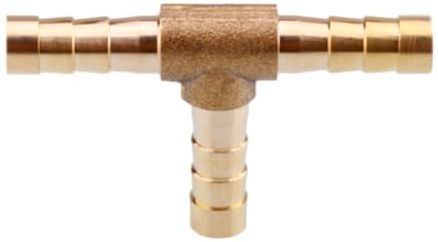 MOUMOUTEN Mässingsslang hulling T-beslag, 3-vägs Union hulling T-montering, hullingskarvare, mannare, slangmontering, adapterkontakt för luftvattenolja (6 mm)