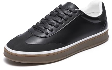 Bruno Marc Zapatos Vestir Cordones Hombre Zapatillas Casuales Deportivas Comodas con Suela Antideslizante,Size 43,Negro,BMUMFN2554