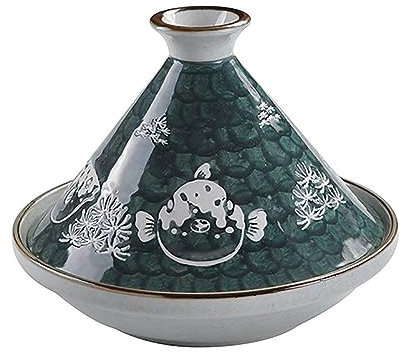 Tagine PotHandmade Ceramic Tagine Pot for Cooking Traditional Moroccan Tajine Pot Non Stick Stew Casserole Slow Cooker with Cone-Shaped Closed Lid (Color : D)