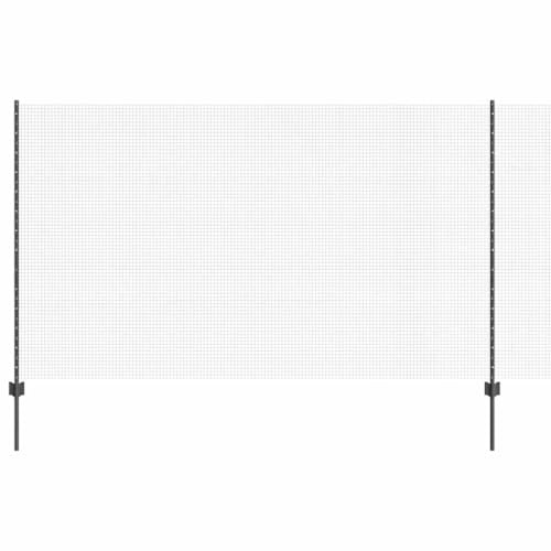 vidaXL Svetsat trådgeller med stolpar 10 x 1,4 m PVC-belagda stål Grå