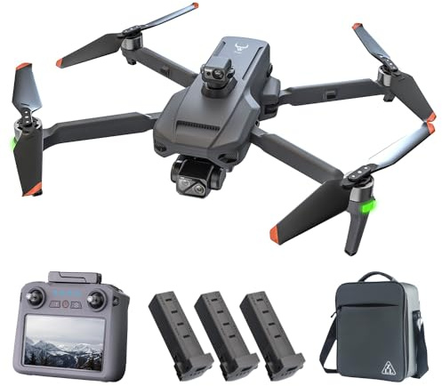 Teeggi SG909 MAX Professionell drönare med 4K-kamera för vuxna, 6 km flygavstånd, undvik 360° hinder, 3-axlig kardanpackning, GPS-drönare, 3 batterier