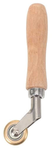 Ipetboom Rodillo de Costura de Acero para Techado Herramienta Portátil de Presión para Soldadura Rodillo Compacto de Madera y Metal para Papel Tapiz Manualidades y Reparación