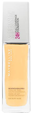 Maybelline New York Make Up, Super Stay 24h Make-Up, Flüssige, langanhaltende Foundation, Nr. 26 Buff Nude, 30 ml