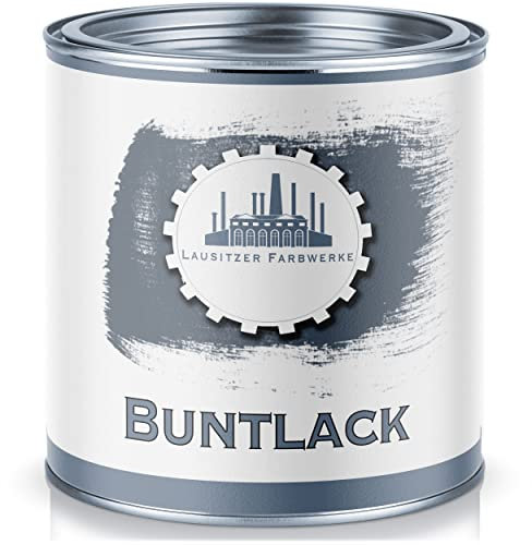 Metall und Holz lack Buntlack SEIDENMATT 2in1 Enzianblau RAL 5010 Blau Grundierung+Lack für Innen & Außen Decklack - besonders robust & schnelltrocknend - Lausitzer Farbwerke (1 L)