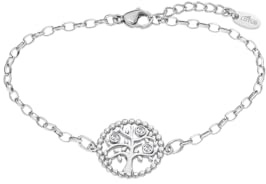 LOTUS STYLE Pulsera Acero Inoxidable Mujer LS2194-2/1 Árbol de la Vida - Sofisticado Brazalete con Pulido y Acabado Refinado 20,5 cm - Regalo de Cumpleaños - Aniversario - Ocasiones Especiales