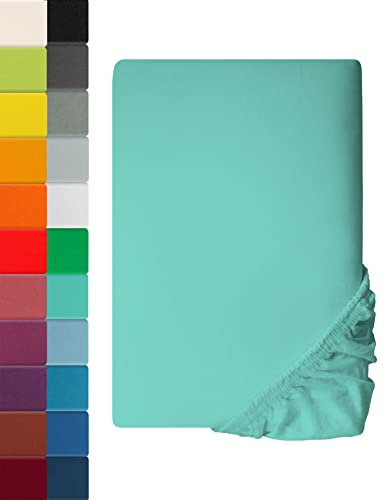 Premium Spannbettlaken MIA Türkis | 90-100 x 200cm - 100% Baumwolle