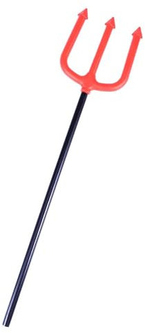 Wensmy Halloween Devil Fork Pitch Fork Devil Costume Accessories 50cm Black and Red Devil Pitchfork Devil Stick Prop Devil Trident Devil Costume Accessories for Halloween