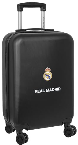 Real Madrid 2ª EQUIPACIÓN 23/24 - Trolley de Cabina 20 Pulgadas, Maleta con Ruedas, Candado de Seguridad, Maleta Ligera, 34.5x20x55 cm, Color Azul Marino