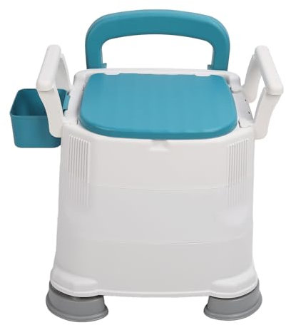 Bedside Commodes Toilet Chair, Adjustable Mobile Portable Toilets with Handles and Anti-Slip Design, Load 660 Lb, Suitable for Seniors and People with Disabilities