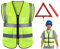 LMSHOWOWO 2 in 1 Triangolo Auto Omologato Kit e Gilet Catarifrangente, Gilet Alta Visibilità, Pieghevole Triangolo Emergenza Auto, Kit Emergenza Auto, per la Sicurezza Stradale Avvertimento