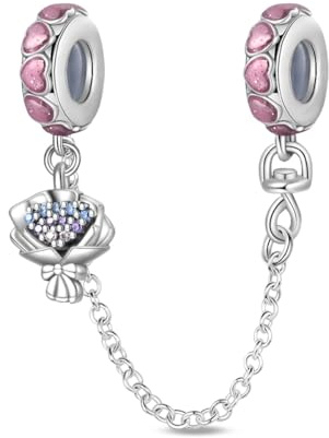 LIGHTDOG Collana di sicurezza in argento 925 Charms Bracciali Regalo carino di gioielli per donne ragazzea Moda perline pendenti