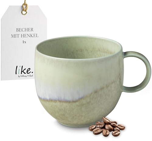 like. by Villeroy & Boch Perlemor Alga Becher mit Henkel, 290 ml, grün