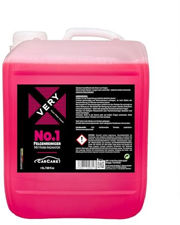 VERY No.1 Felgenreiniger 5L inkl. Farbindikator - Konzentrierter Felgenreiniger Alufelgen & Felgen aller Art, Alufelgen Reiniger ohne Zusatz von Säuren