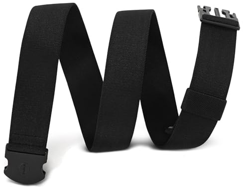 Mens Elastic Stretch Work Belt Unisex Adventure Web Sports Belt with Metal Free Buckle Adjustable Belts for Women Men