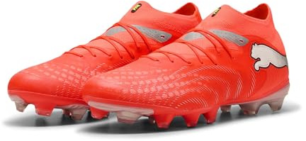 PUMA Future 9 Pro FG/AG - Tenis de fútbol Unisex, Color Rojo, Blanco, Negro y Plateado, Talla 9.5 de Reino Unido, Rojo Brillante Puma Blanco Puma Negro Puma Plata, 44 EU