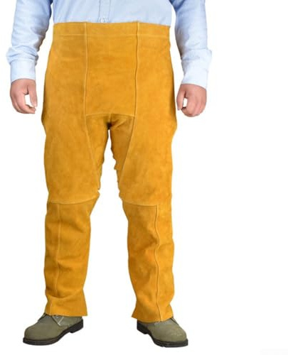 HavenDomicile Flame Resistant Leather Welding Apron with Adjustable Features for Enhanced Safety in Professional Workspaces