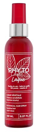 Phyto Paris - Phytolaque - Laque Végétale Fixation Souple 150ml – Spray Fixant Naturel à la Protéine de Soie – Maintien Souple, Brillance et Douceur des Cheveux