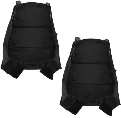 MOLUCKFU Bolsa Organizadora para Cochecito 2 Unidades, Negro, Base Oxford Resistente, Cesta Inferior Multifuncional para Almacenamiento Colgante, Accesorio Práctico para Paseo y Viaje