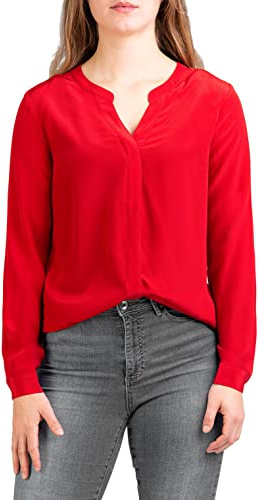 Posh Gear Dam Silkesblus Nobicetta Blus 100% silke, Mörkröd, M
