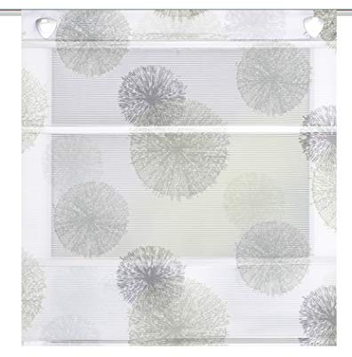 Magnetrollo Rawlins Stein inkl. Haken | Raffrollo mit Magnetraffung | Gardine ohne Bohren Montage direkt am Fenster (BxH 80x130cm)