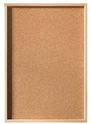 RENRUIRUI Kork Pinnwand Massivholz Gerahmte Message Bulletin Board Wand-Organisator, Für Home Schlafzimmer Küche Veranda Büro Cafe Dekor(Size:64X94CM)