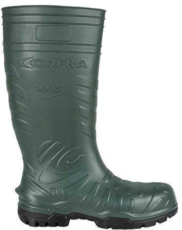COFRA 00060-N00.W44 SAFEST D.GREEN S5S CI FO SR NUMERO 44 STIVALE PU/PU ANTISTATICO VERDE FORESTA/NERO Stivali da lavoro antinfortunistici