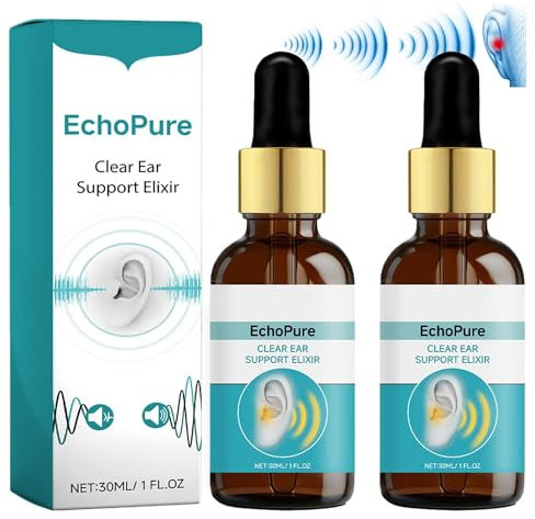 EchoPure - Elixir orgánico de soporte auditivo, spray para tinniease para tinnitus, spray de alivio de tinnitus EchoEase, inhalador Echo Ease, alivio del tinnitus para oídos zumbidos, alivia las
