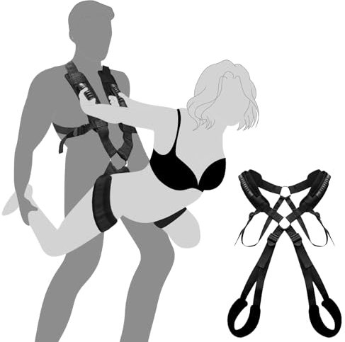 BDSM Sex Toys Bondage Sex Swing Set for Couples, Sex Restraints Love Sling with Adjustable Straps and Soft Plush Padding Mat Kinky Adult Toys for Women Men SM Game Play, Holds up to 200lbs