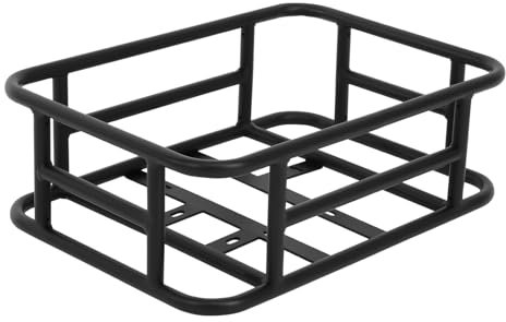 Schwarz Eisen Fahrradkorb Fahrradkorb Vorne Und Hinten Aufbewahrungskorb Lagerungskörbe für auf die meisten Fahrräder mit Gepäckträger kann auch als Aufbewahrungskorb in Haushalt (45.5x32.5x15cm)