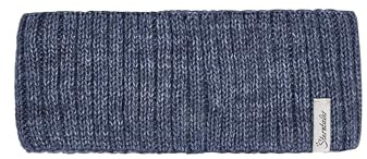Sterntaler Stirnband aus Strick in Melange-Optik, gefüttert mit Baumwollfleece – Unisex – für Baby und Kinder, mittelblau, Größe 53