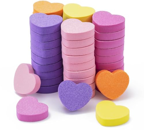 Heart Shape Mini Nail Buffer Block,100/180 Grit Double-Sided Sponge Nail File,Professional Nail Polishing Tools for Shaping and Smoothing,Suitable for Manicures and Pedicures,40 Pcs