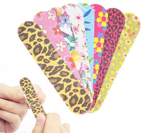 OUDQFCJ Polishing File, Pack of 8 High Gloss Polishing File, Straight Nail Buffer Cushion, Double-Sided Nail Files Buffer for Gel Nails, Nail Art Manicure Tool
