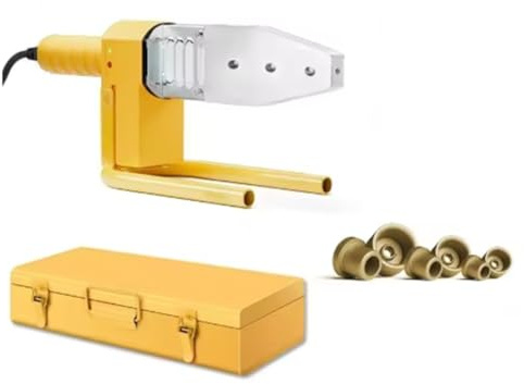 Koolenry Soldador de Tuberías de Agua de Plástico, Herramienta para Soldar Tuberías PP/PP-R/PE/PP-C, Máquina de Soldadura por y Fusión, 800 W, Enchufe Europeo.