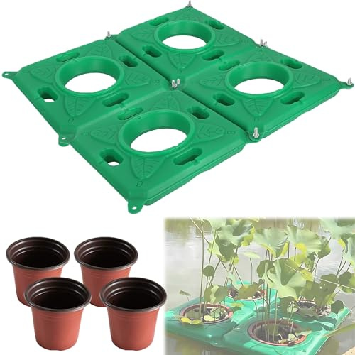 WSNDM 4PCS Pot De Fleurs en Étang Flottant, Panier Flottant pour Bassin, pour Plantes Aquatiques, Aménagement Paysager, Jardinière, Panier à Plantes, Île De Bassin, Décoration d'Étang