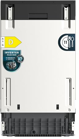 Cecotec Lavavajillas 45 cm Integrable Bolero Aguazero 4270 Full-BI. 11 Cubiertos, 9 Programas, Motor Inverter Plus Duo, Panel Táctil, FloorView Light, Super Dry, Half Load, Save+, AutoClean